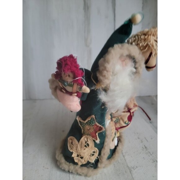 Unique Santa clause green cloak pony gifts xmas home decor - Picture 3 of 9